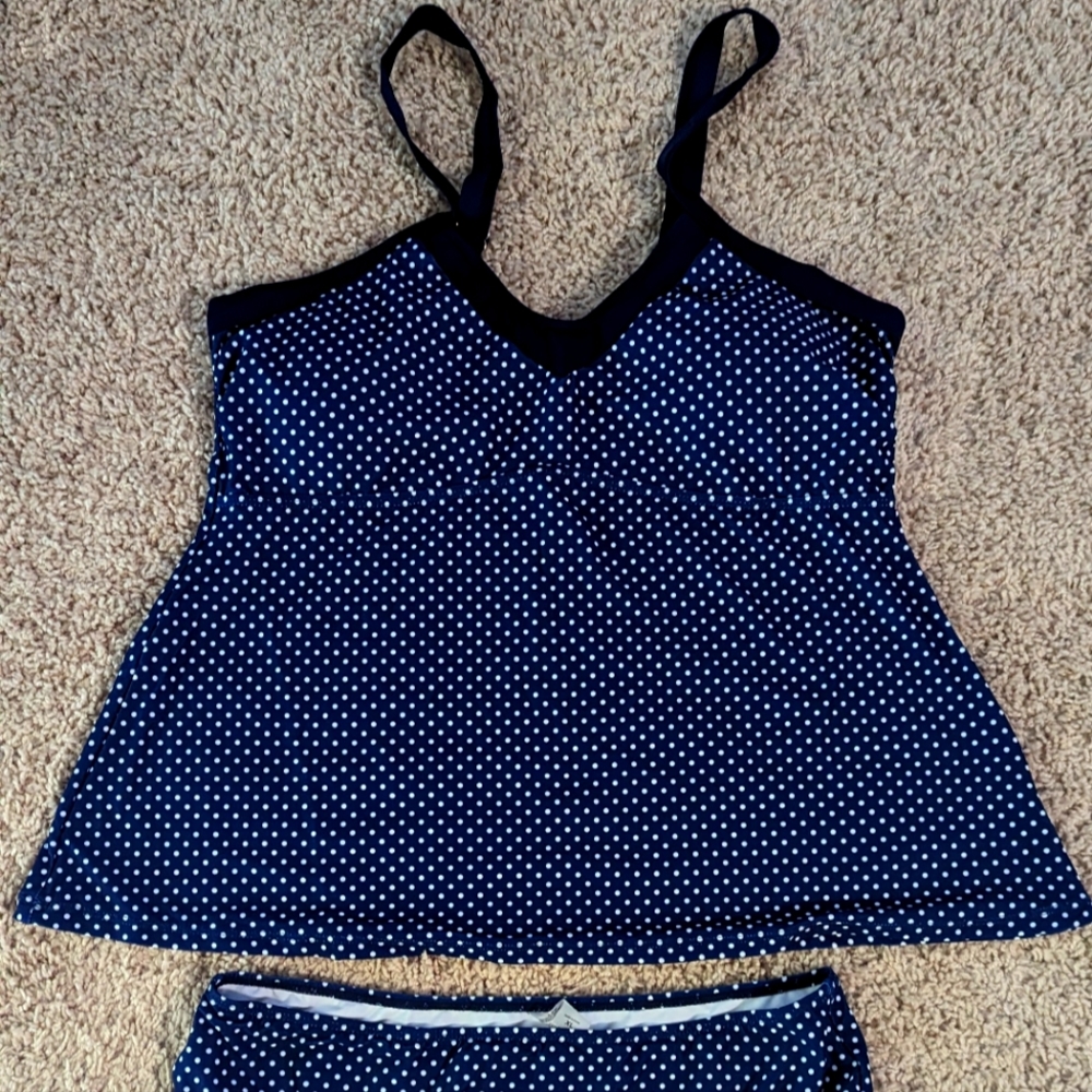Navy and White 2 piece Swimsuit